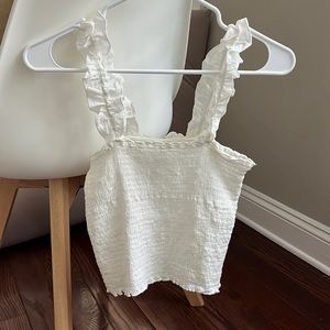 square neck ruffle sleeve aerie tank